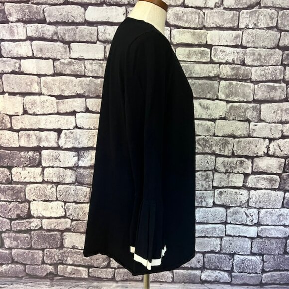 Charter Club Black & White No Close Cardigan Sweater Size 1X - Picture 8 of 9